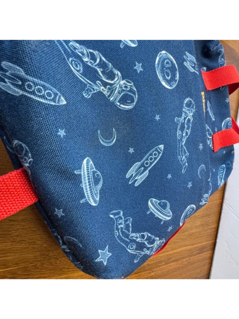 PLANETBOX Space Lunch Tote Bag Kids Backpack Blue Red Rockets Moon Planet Box - Picture 8 of 8